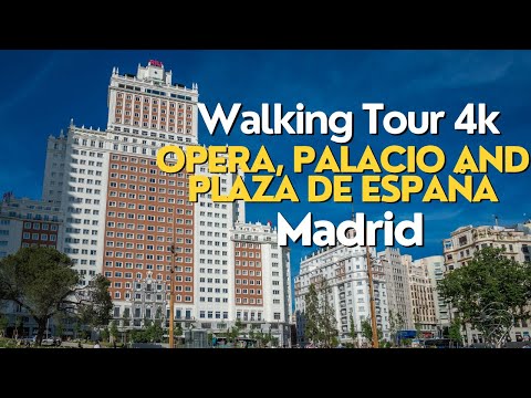 Madrid 2023 | Ópera, Palácio Real e Plaza de España | Passeio a pé 4k