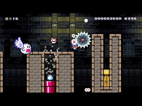 出口はどこだ? テレサやしき!   Boo's house by たろペイ ~ World Record! - Super Mario Maker 2 - No Commentary 1ca