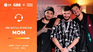 - M.O.M. 🇦🇹 | GRAND BEATBOX BATTLE 2021: WORLD LEAGUE | Pre-Battle Interview