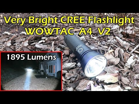 Very Bright CREE Flashlight 1895 Lumens - WOWTAC A4 V2