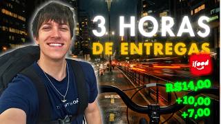 IFOOD DE BIKE POR 3 HORAS DE NOITE (quanto dá pra ganhar?)