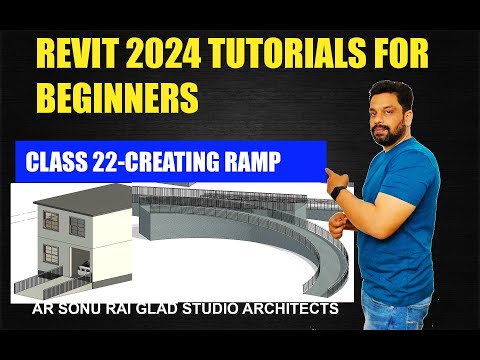 Revit Architecture 2024 tutorials for beginners II Creating Ramp in Revit(class-22)