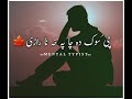 PashtO Sad Poetry Status||Ghazi Nadan🍁Pashto peotry statue's||Mental typist 1🔥