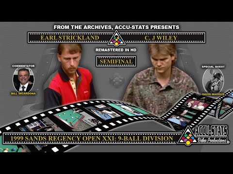 9-Ball - EARL STRICKLAND vs CJ WILEY - Sands Regency Open XXI Semi-Final (June 1995)