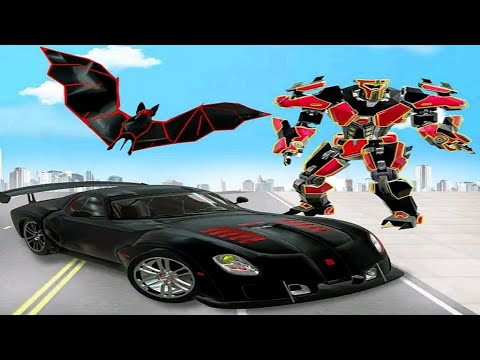 Flying Car Robot Bat Transforming Game 2021 - Android Gameplay