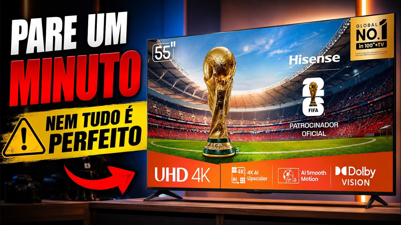 Miniatura da avaliação em vídeo de Smart TV Hisense 50 polegadas 4K 50A6NV