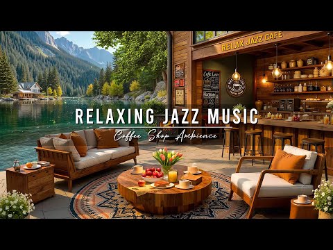 Jazz Relaxing Music in Lakeside ☕ Cozy Coffee Shop Ambience & Smooth Jazz Instrumental Music