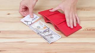 Компактне жіноче портмоне в три складання Grande Pelle 11549 червоний