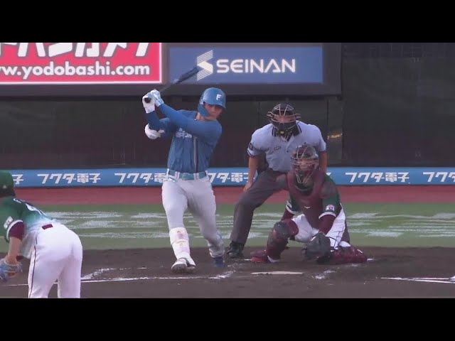 【3回表】チャンスで見事な一打!! ファイターズ・清宮幸太郎の逆転2点タイムリー3ベースヒット!! 2022年7月31日 東北楽天ゴールデンイーグルス 対 北海道日本ハムファイターズ