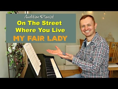 On The Street Where You Live - MY FAIR LADY (Piano Backing / Audition / Instrumental)🎼🎵🎵🎵❤