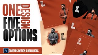 5 Easy Post Design | Graphic Design Challenges | Photoshop Tutorial