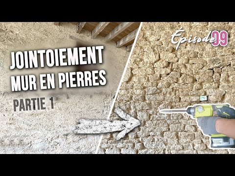 JOINTOIEMENT MUR EN PIERRES 🤩 à la chaux - EP09 - Rénovation maison