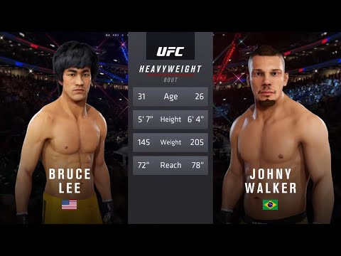 Bruce Lee vs. Johnny Walker (EA Sports UFC 3) Brutal Fight - K1 Rules