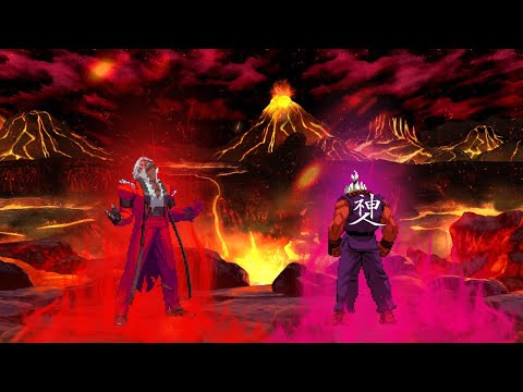 Shin Akuma Vs God Rugal - Clash of the Final Bosses - Super Street Fighter 2 Turbo X Capcom Vs SNK 2