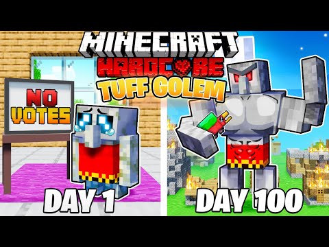 Insane Minecraft Challenge: 100-Day Battle vs. TUFF GOLEM!
