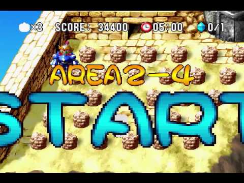 Bomberman World Playthrough (Part 2-Planet Wind)