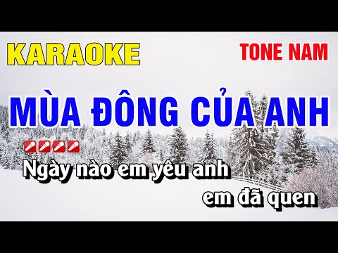 Karaoke Mùa Đông Của Anh Tone Nam Nhạc Sống | Nguyễn Linh