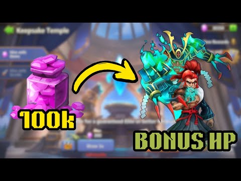 Castle Clash Spending 100k Pure F2P Gems on Keepsake