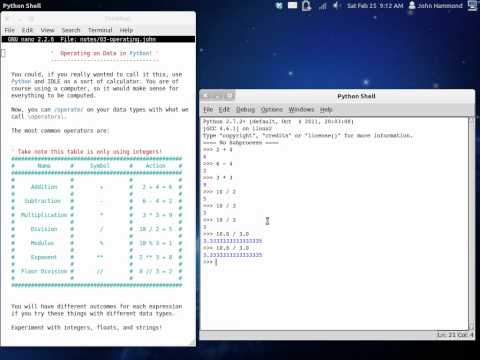 Python 03 Operating on Data