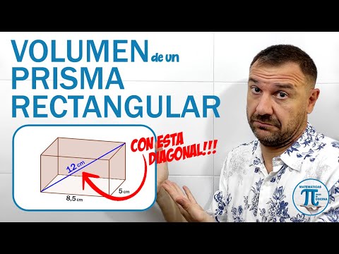 VOLUMEN de un PRISMA RECTANGULAR 📦 sabiendo la DIAGONAL