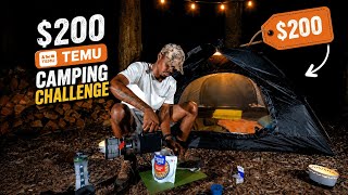 $200 Temu Camping Challenge + Catch Clean Cook !!