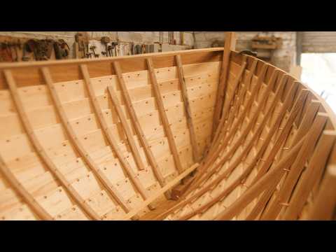 Irish Shipwright Builds Stunning 14ft Clinker Punt | Steam Bending Oak Ribs EP_02