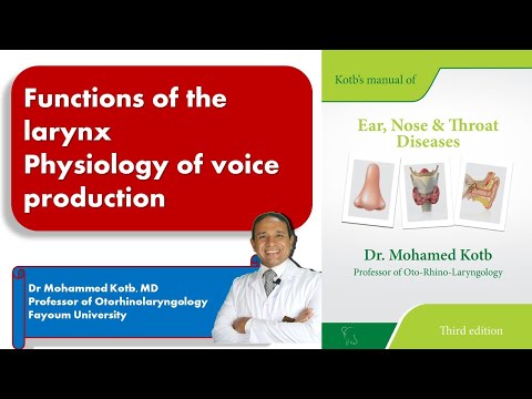 Function of the larynx & physiology of voice production, Prof Dr Qotb, new 2024