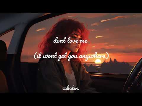Official Music Visualiser for 'dont love me (it wont get you anywhere)' by Zebatin