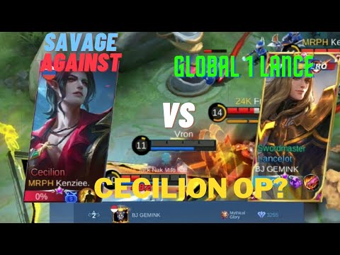 Cecilion savage against Global 2 overall Rank player- Late game monster ceci in global 1 Lance pov