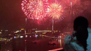 Video : China : Chinese New Year fireworks 2012, GuangZhou 广州