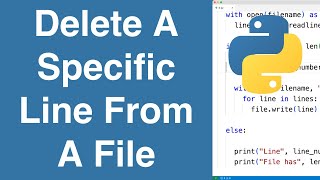 Delete A Specific Line From A File | Python Example