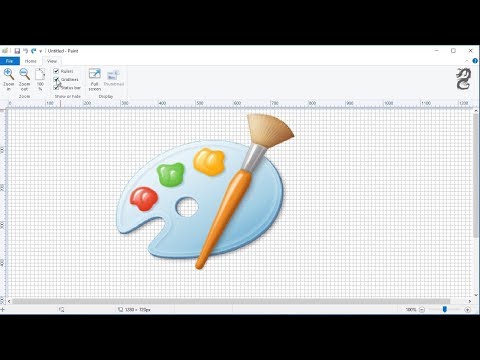 How to turn on or off gridlines and rulers in paint