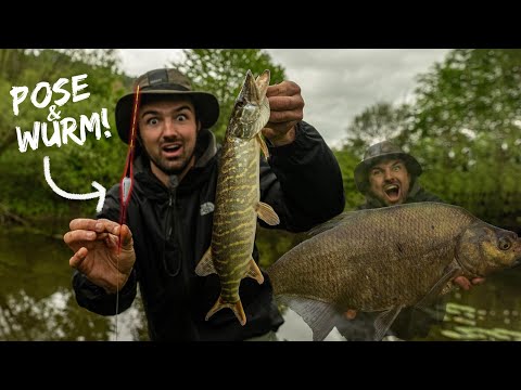 Mit Pose und Wurm am Fluss