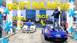 FIZEMOS DRIFT NA NEVE! SUPRA E 350Z!