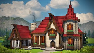 Minecraft: How to build a Aesthetic Cottage with a Greenhouse | Tutorial