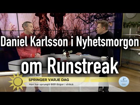 Daniel Karlsson i TV4:s Nyhetsmorgon om löpning & runstreak (2019)