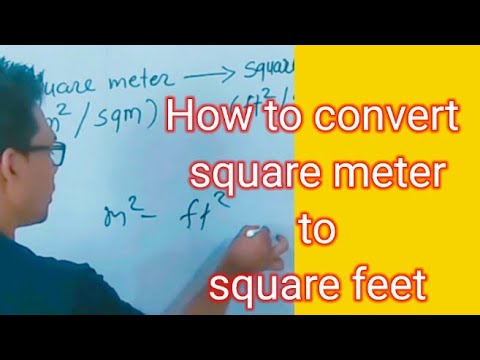 How to convert square meter to square feet