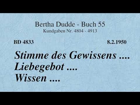 BD 4833 - STIMME DES GEWISSENS .... LIEBEGEBOT .... WISSEN ....
