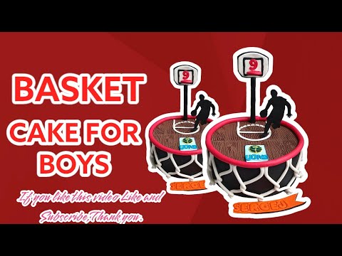 How I make Basket Cake for boys#cakes #cakedesign #basketball #basketballcake #cake #cakedecorating