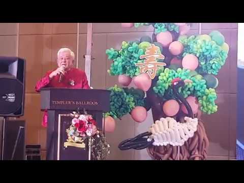 莊景有先生庆祝八十大寿很棒的演讲 An excellent speech by Mr Chong Hing Yu at his 80th Birthday celebration