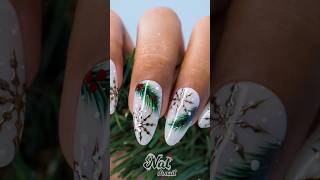 Christmas Mistletoe Nail Art tutorial #shorts #natdenail #nailart #naildesign