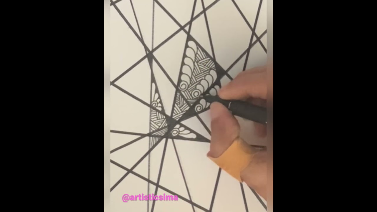 Pattern #arttutorial #design #tutorial #patterns #zentangle #artvideo #zentanglepattern