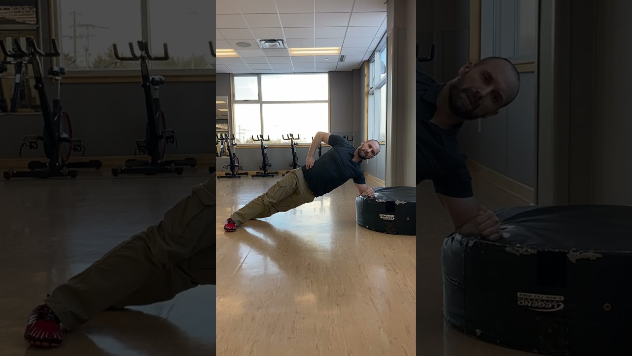 2. Low Incline Side Plank (Front View)