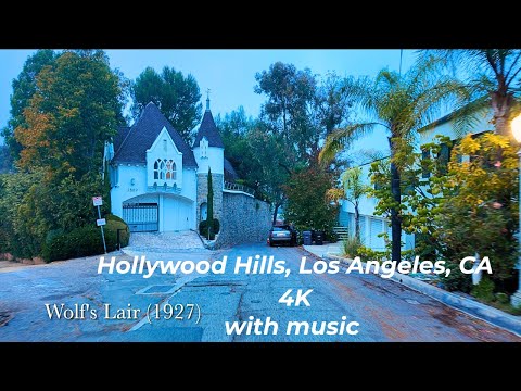 Foggy Day in Hollywood Hills and Beachwood Canyon,  Los Angeles, CA