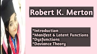 #Sociology #Merton | Deviant theory | Contributions of  Robert K.Merton