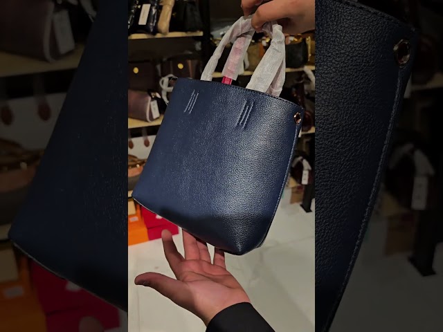 حقيبة ميو - جلد وسط - اسود