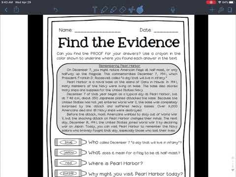 Pearl Harbor Worksheets