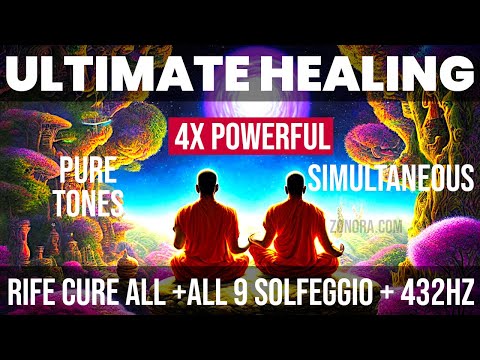 Ultimate Healing : Rife Cure All + All 9 Solfeggio + 432Hz : Pure Tones Simultaneous : Rare & Unique