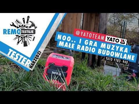 Радіо YATO: електромережа 230 В, акумулятор Li-Ion 18 V, 3 Вт, FM/AM