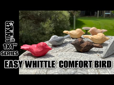 Whittle a Simple Comfort Bird - Knife Only Woodcarving Tutorial (1x1 series)